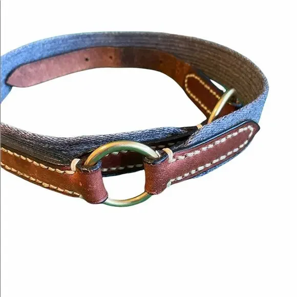 Dooney & Bourke men’s leather/ fabric belt 716